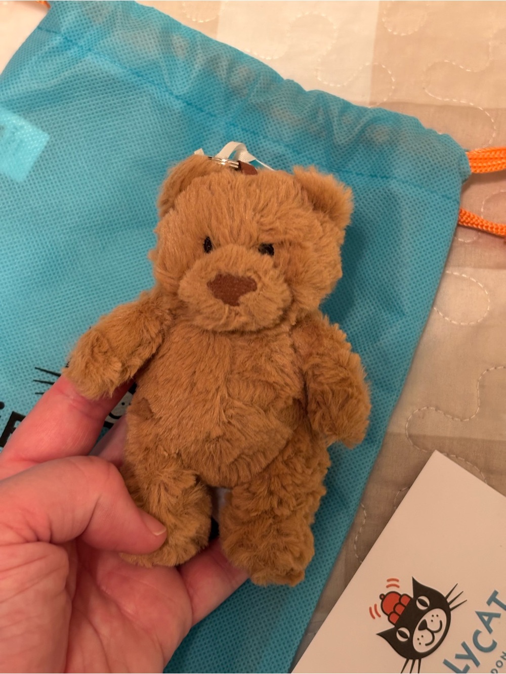 Authentic Jellycat Bartholomew Bear Bag Charm - Picture 5 of 11